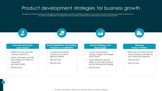 Product Development Strategies For Business Growth