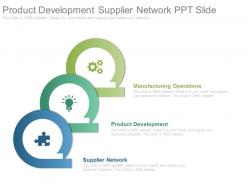 Product development supplier network ppt slide