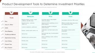 Product development tools optimizing product development system