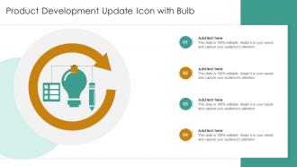 Product Development Update Icon With Bulb