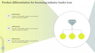 Product Differentiation For Becoming Industry Leader Icon