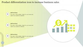 Product Differentiation Icon To Increase Business Sales