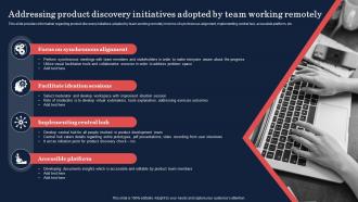 Product Discovery Process Addressing Product Discovery Initiatives Adopted By Team