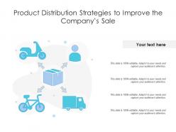 Product Distribution Strategies To Improve The Companys Sale