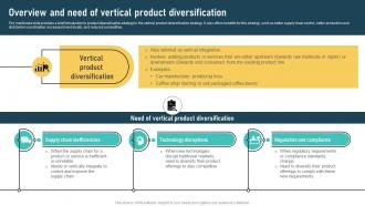 Product Diversification Techniques Overview And Need Of Vertical Strategy SS