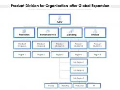 Product division for organization after global expansion