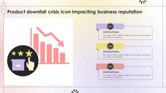 Product Downfall Crisis Icon Impacting Business Reputation