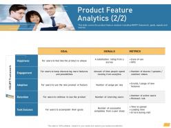Product feature analytics retention requirement management planning ppt portrait