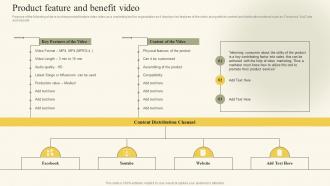Product Feature And Benefit Video Social Media Video Promotional Playbook