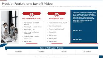 Product Feature And Benefit Video Youtube Promotional Strategy Playbook
