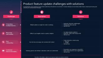 Product Feature Update Challenges With Solutions