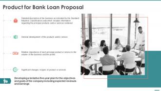 Product for bank loan proposal ppt slides example