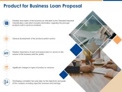 Product for business loan proposal ppt powerpoint presentation visual aids infographics