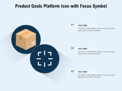 Product goals platform icon with focus symbol