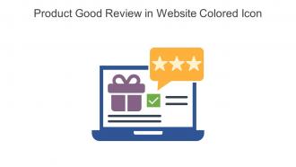 Product Good Review In Website Colored Icon In Powerpoint Pptx Png And Editable Eps Format