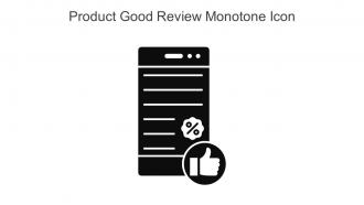 Product Good Review Monotone Icon In Powerpoint Pptx Png And Editable Eps Format