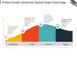 Product growth introduction decline graph crest image