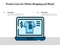 Product icon for online shopping and retail