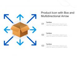 Product icon with box and multidirectional arrow