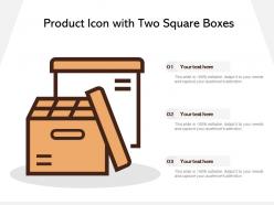 Product icon with two square boxes