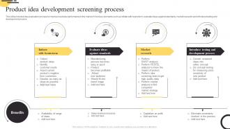 Product Idea Development Screening Process