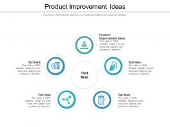 Product improvement ideas ppt powerpoint presentation portfolio outline cpb