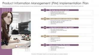 Product Information Management PIM Implementation Plan