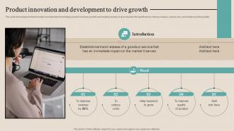 Product Innovation And Development To Drive Growth Optimizing Functional Level Strategy SS V