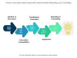 Product innovation bulb image with implementation reporting and controlling