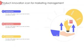 Product Innovation Icon For Marketing Management