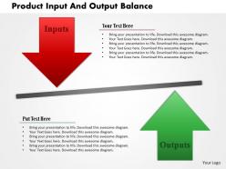 Product input and output balance powerpoint template