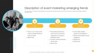Product Launch And Promotional Description Of Event Marketing Emerging Trends