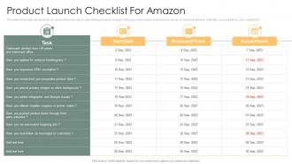 Product Launch Checklist For Amazon