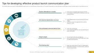 Product Launch Communication Plan To Generate Awareness Among Potential Customers And Stakeholders Image Attractive