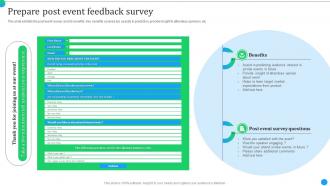 Product Launch Event Activities Prepare Post Event Feedback Survey