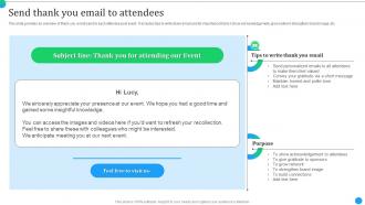 Product Launch Event Activities Send Thank You Email To Attendees