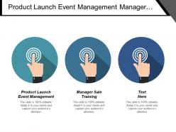 Product launch event management manager sale training account management cpb