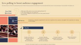Product Launch Event Planning Live Polling To Boost Audience Engagement