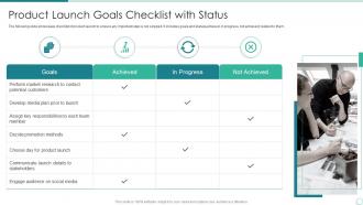 Product Launch Goals Checklist With Status In Powerpoint And Google Slides