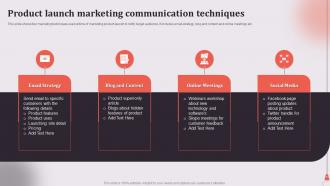 Product Launch Marketing Communication Techniques