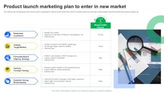 Product Launch Marketing Plan To Enter In New Market