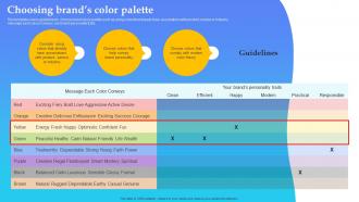 Product Launch Plan Choosing Brands Color Palette Ppt Guidelines Branding SS V