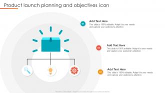 Product Launch Planning And Objectives Icon