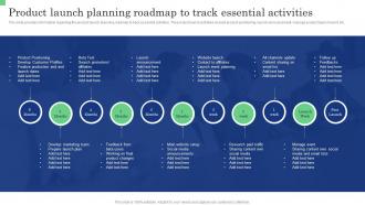 Product Launch Planning Roadmap To Track Essential Activities Commodity Launch Management Playbook