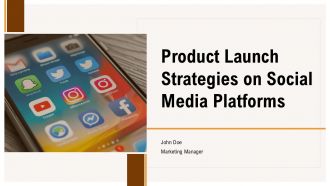Product Launch Strategies On Social Media Platforms PPT Slides ST AI