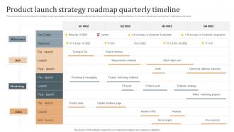 Product Launch Strategy Roadmap Quarterly Timeline