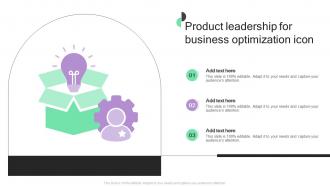 Product Leadership For Business Optimization Icon