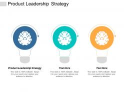 Product leadership strategy ppt powerpoint presentation icon visual aids cpb
