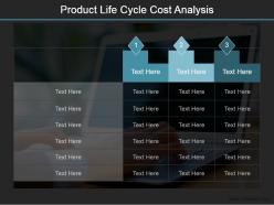 Product Life Cycle Cost Analysis Ppt Examples Slides