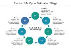 Product life cycle saturation stage ppt powerpoint presentation file examples cpb